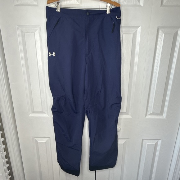 Mens Under Armor Outdoor Cold Weather Lined Snow Board Pants Blue Size Large - Picture 1 of 14